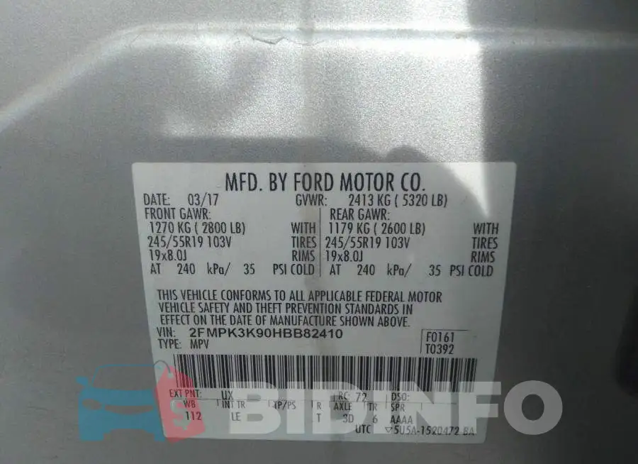 2FMPK3K90HBB82410 Photo# 9