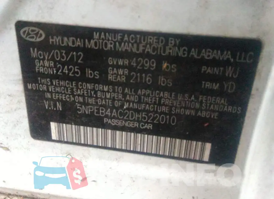 5NPEB4AC2DH522010 Photo# 9