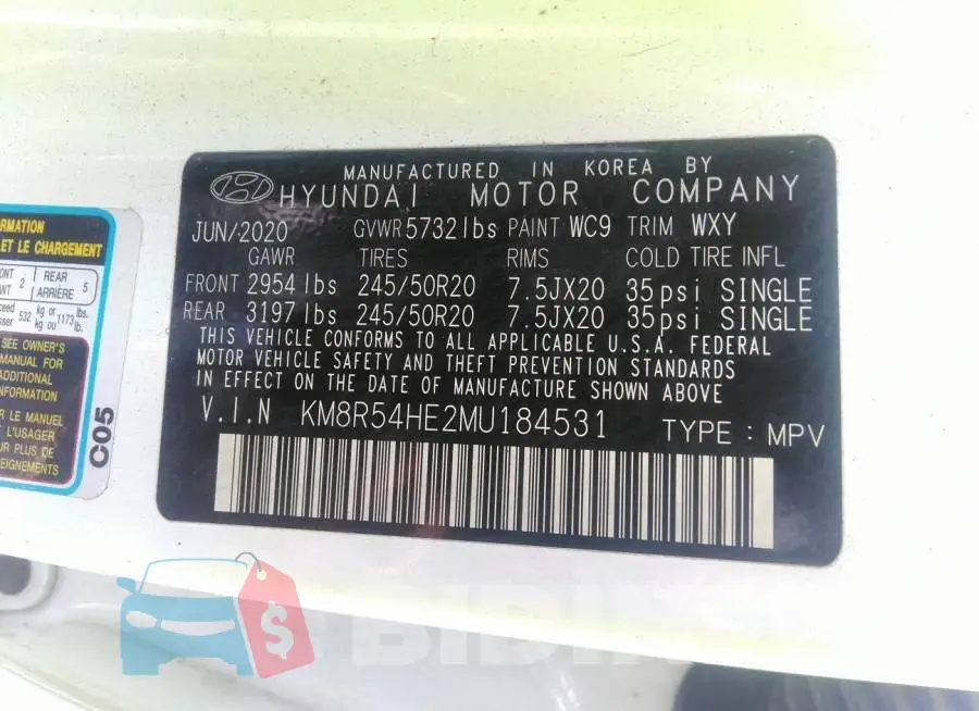 KM8R54HE2MU184531 Photo# 9