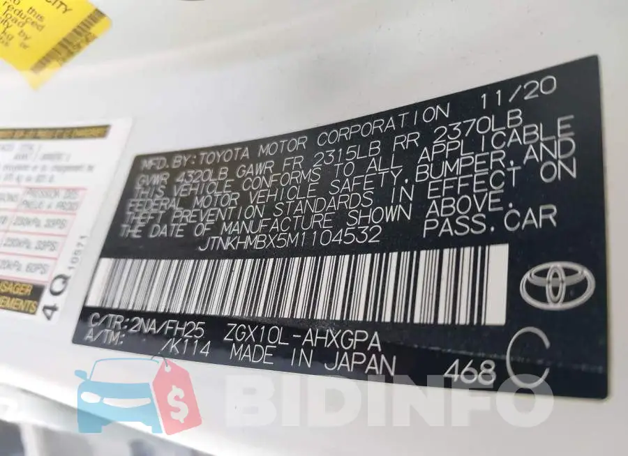 JTNKHMBX5M1104532 Photo# 9