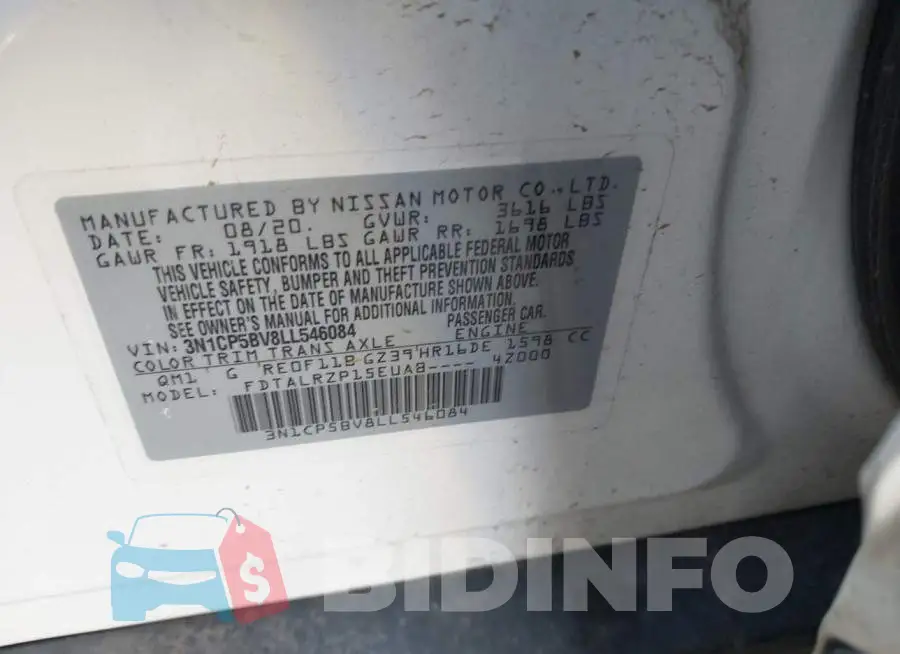 3N1CP5BV8LL546084 Photo# 9