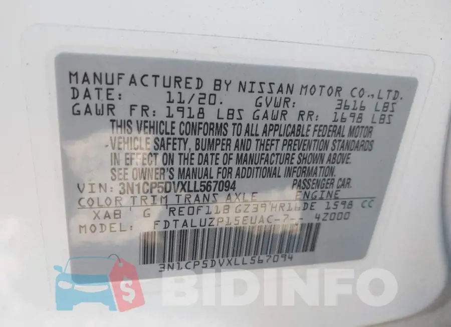 3N1CP5DVXLL567094 Photo# 9