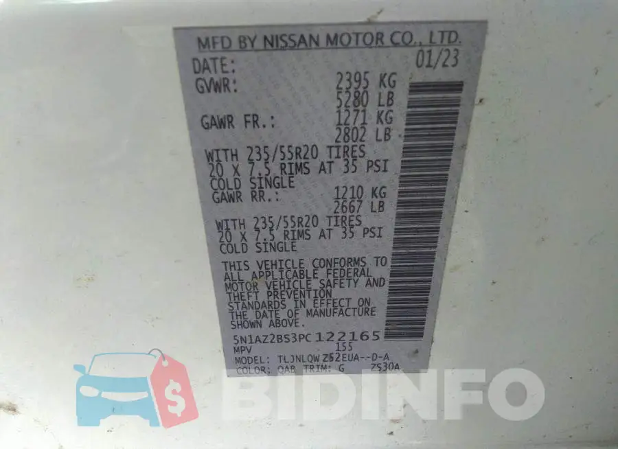 5N1AZ2BS3PC122165 Photo# 9