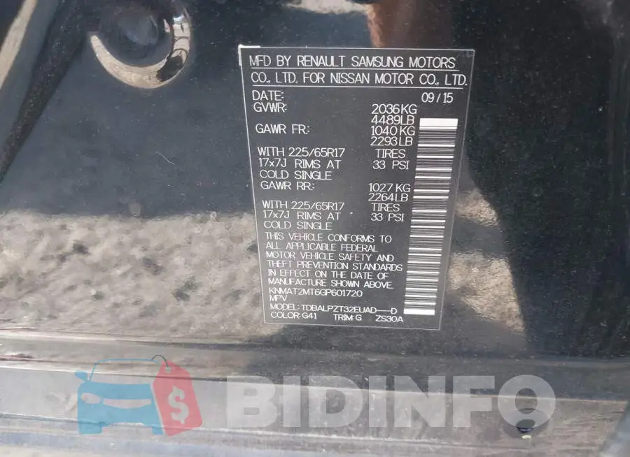KNMAT2MT6GP601720 Photo# 9