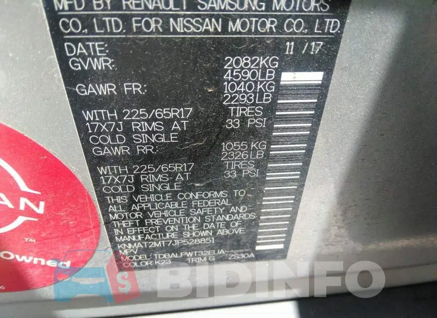 KNMAT2MT7JP528851 Photo# 9
