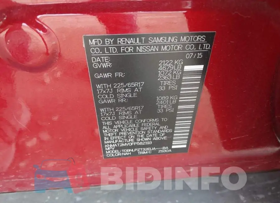 KNMAT2MV0FP582193 Photo# 9