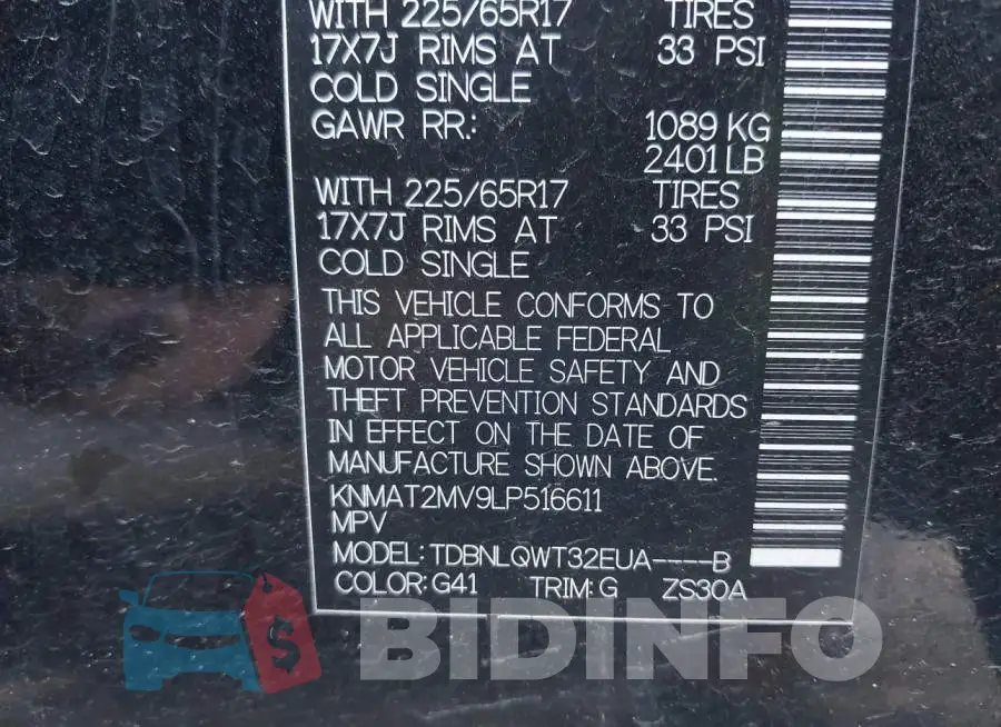 KNMAT2MV9LP516611 Photo# 9
