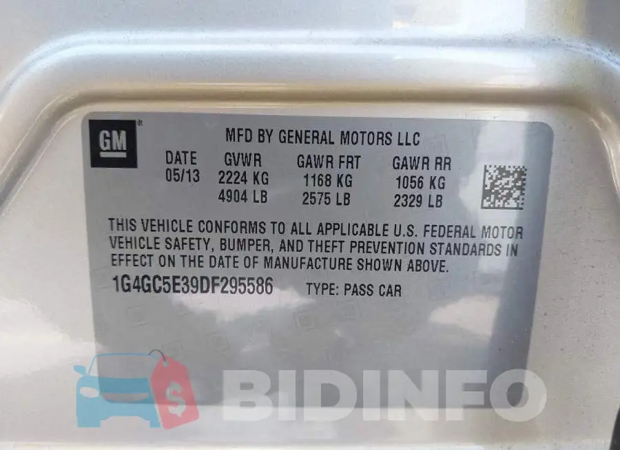1G4GC5E39DF295586 Photo# 9
