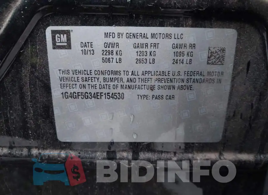 1G4GF5G34EF154530 Photo# 9