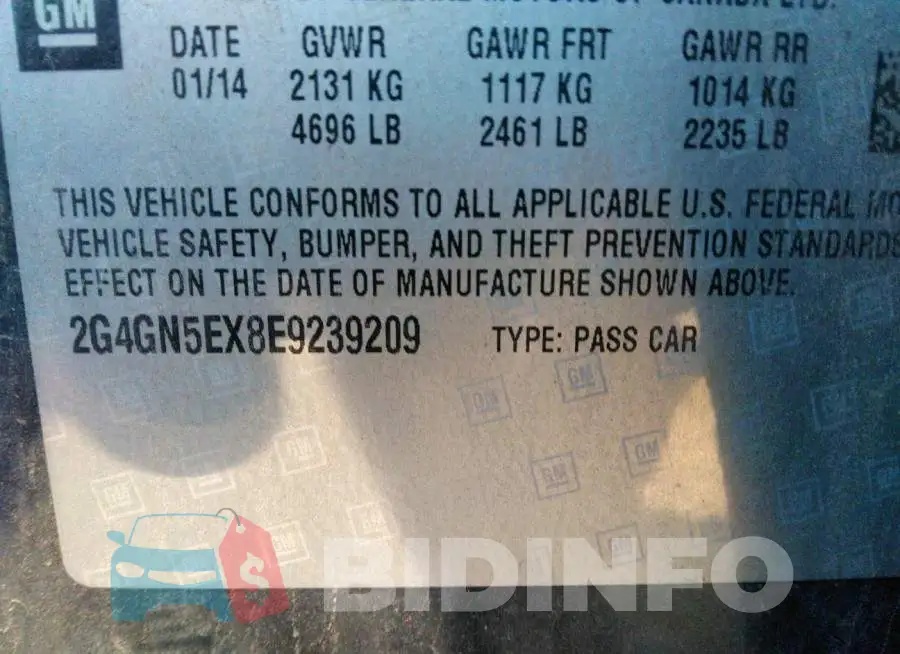 2G4GN5EX8E9239209 Photo# 9