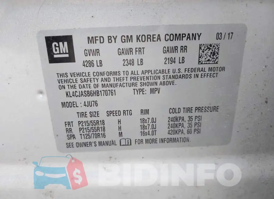 KL4CJASB6HB170761 Photo# 9