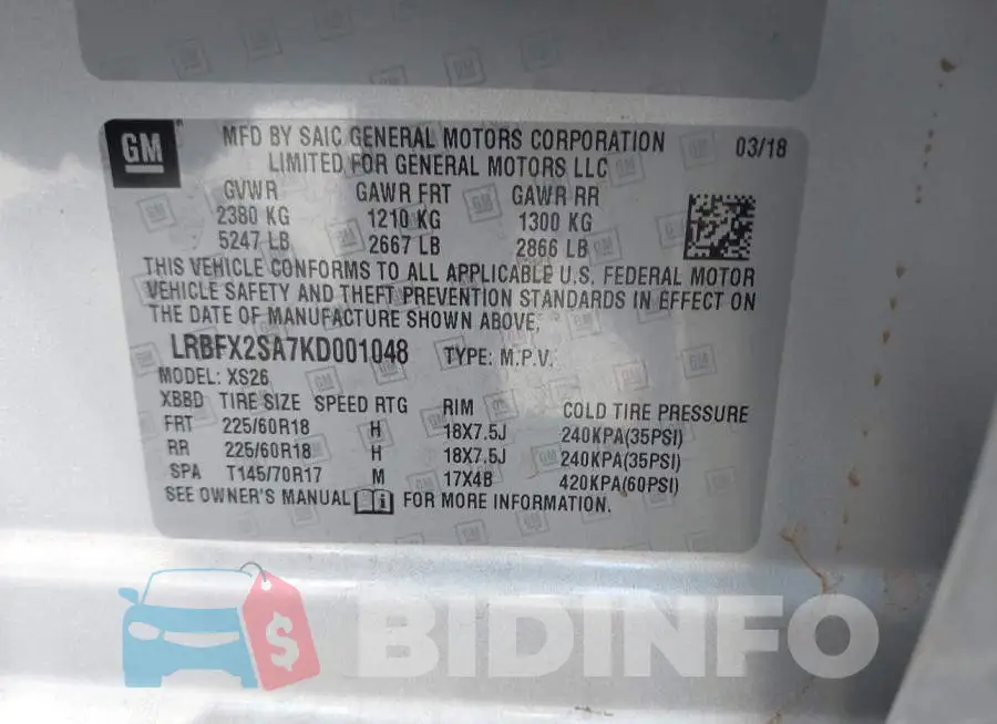 LRBFX2SA7KD001048 Photo# 9