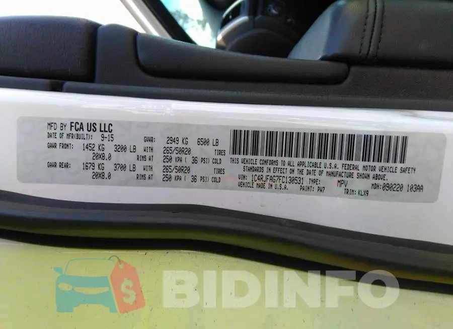 1C4RJFAG7FC130531 Photo# 9