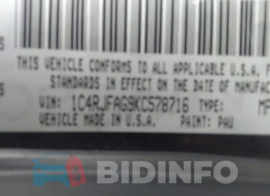 1C4RJFAG9KC578716 Photo# 9