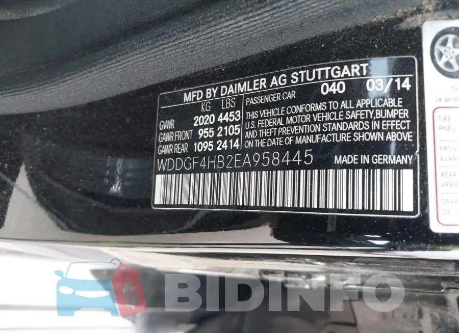 WDDGF4HB2EA958445 Photo# 9