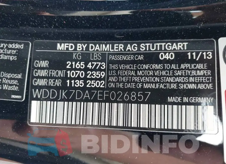 WDDJK7DA7EF026857 Photo# 9