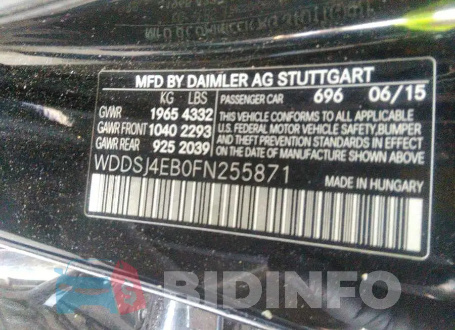 WDDSJ4EB0FN255871 Photo# 9