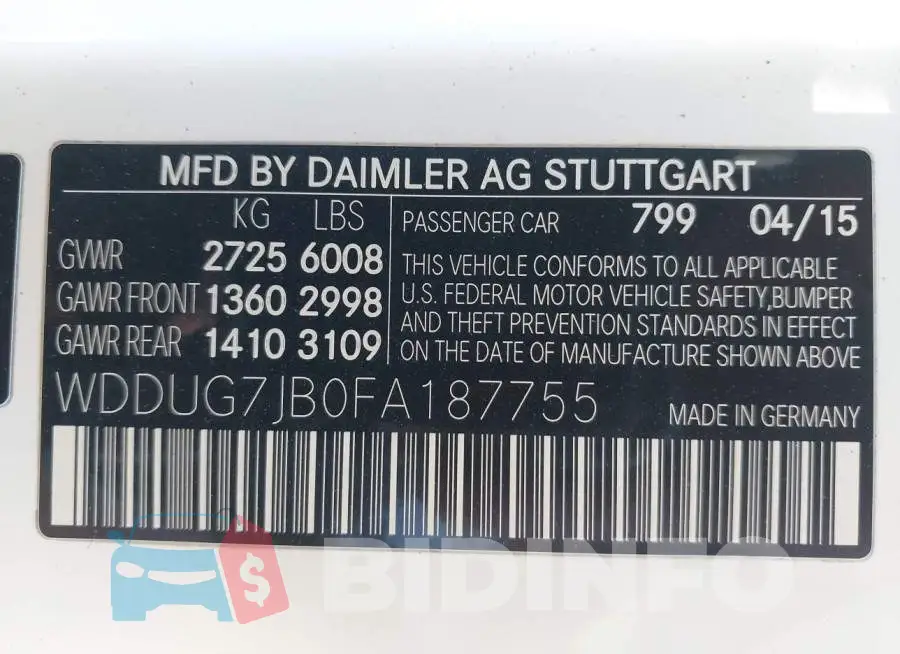 WDDUG7JB0FA187755 Photo# 9