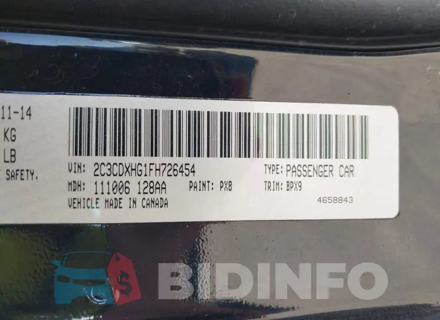2C3CDXHG1FH726454 Photo# 9