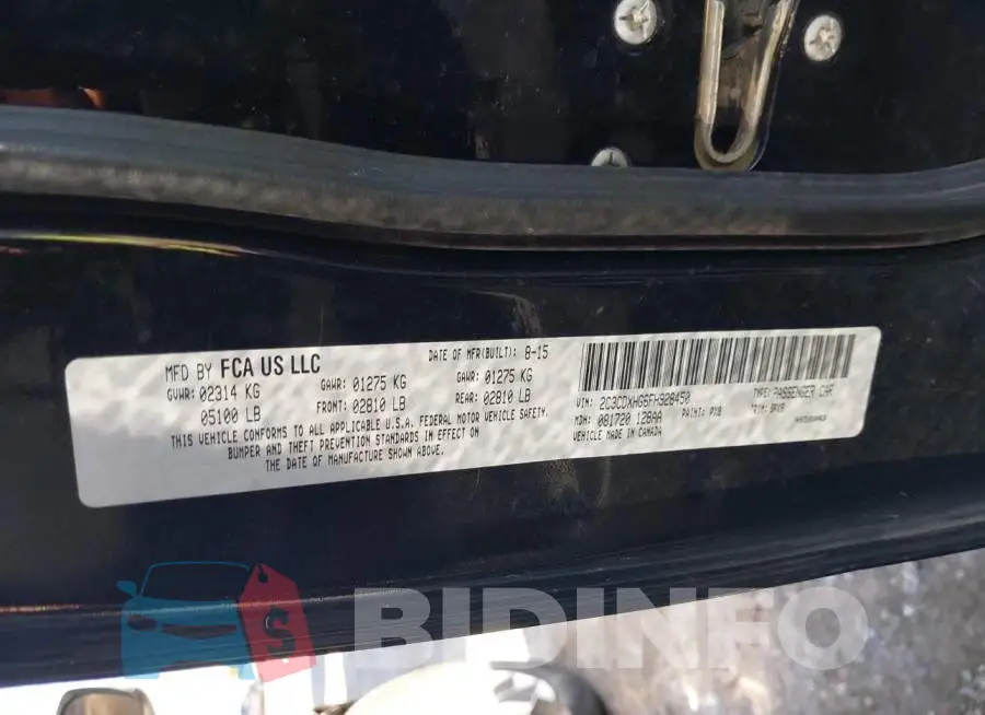 2C3CDXHG6FH928450 Photo# 9