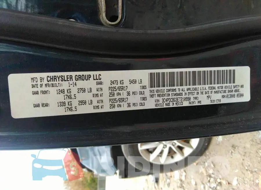 3C4PDCBG3ET210990 Photo# 9