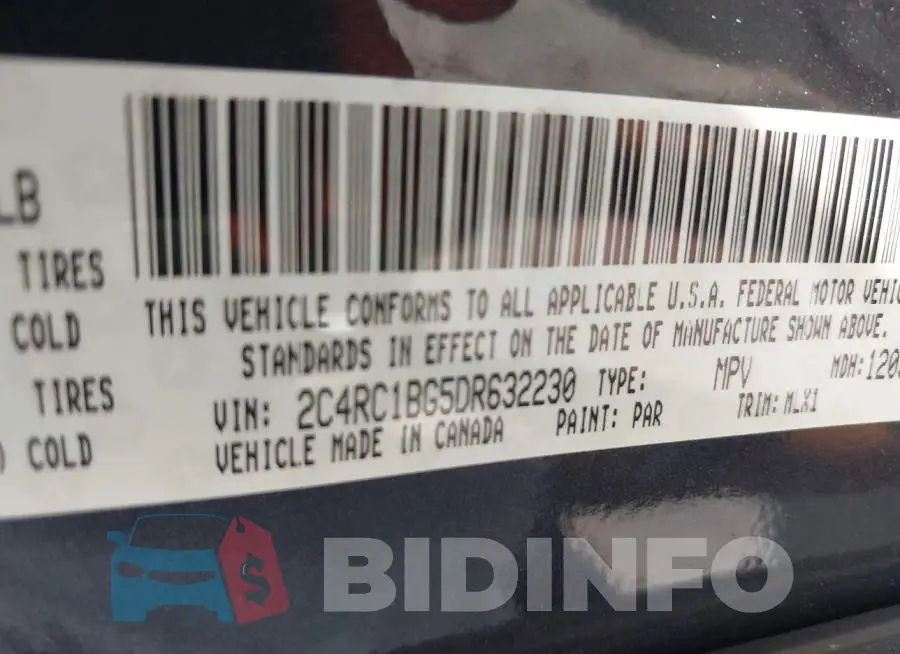 2C4RC1BG5DR632230 Photo# 9