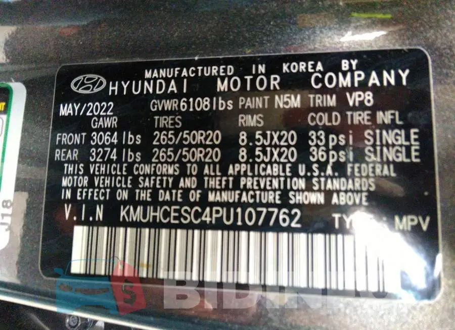 KMUHCESC4PU107762 Photo# 9