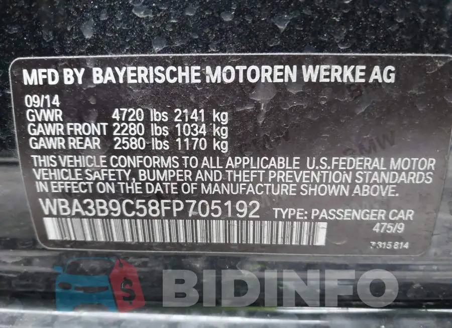 WBA3B9C58FP705192 Photo# 9