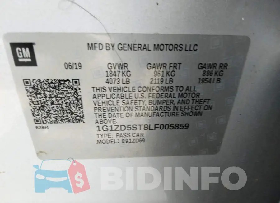 1G1ZD5ST8LF005859 Photo# 9