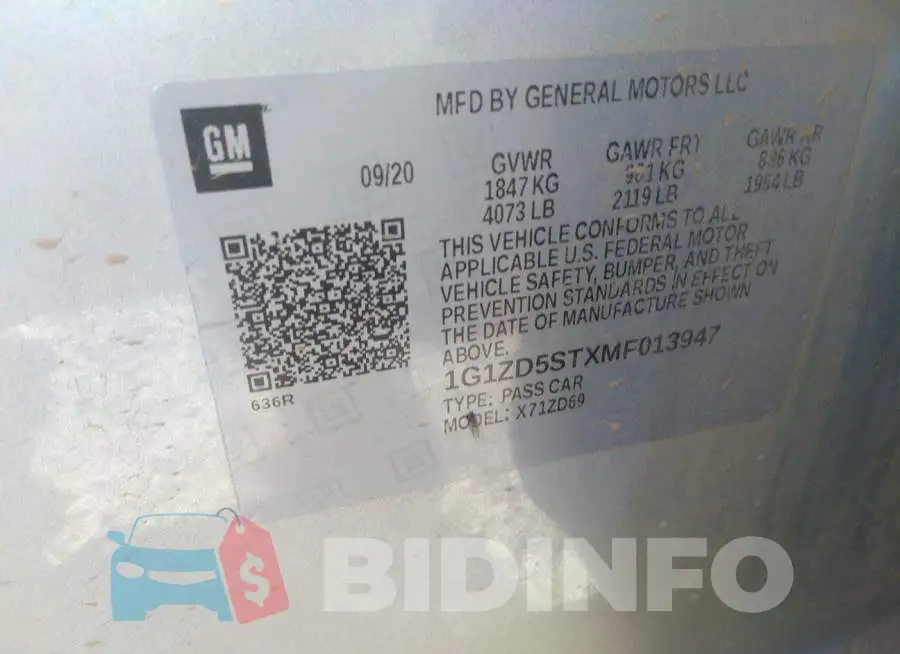 1G1ZD5STXMF013947 Photo# 9