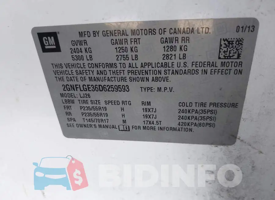 2GNFLGE36D6259593 Photo# 9