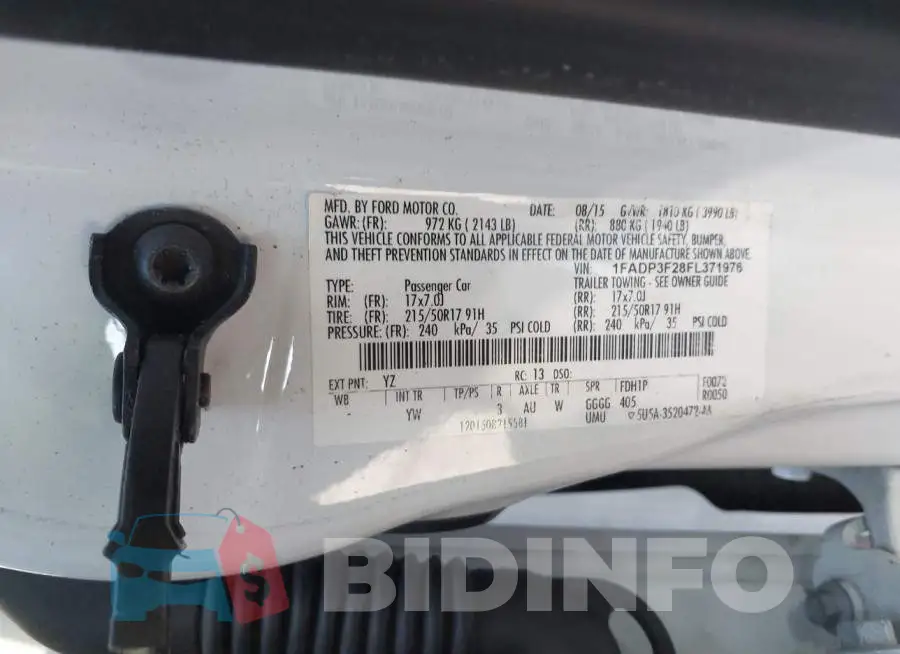 1FADP3F28FL371976 Photo# 9