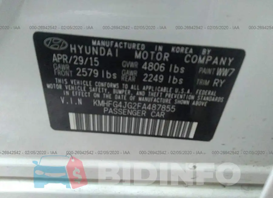 KMHFG4JG2FA487855 Photo# 9