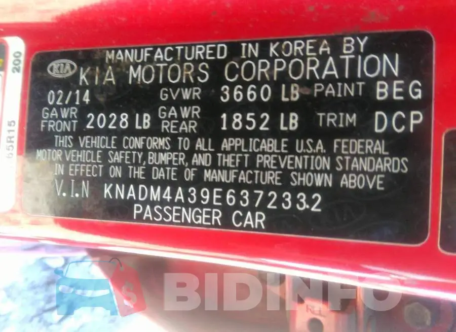 KNADM4A39E6372332 Photo# 9