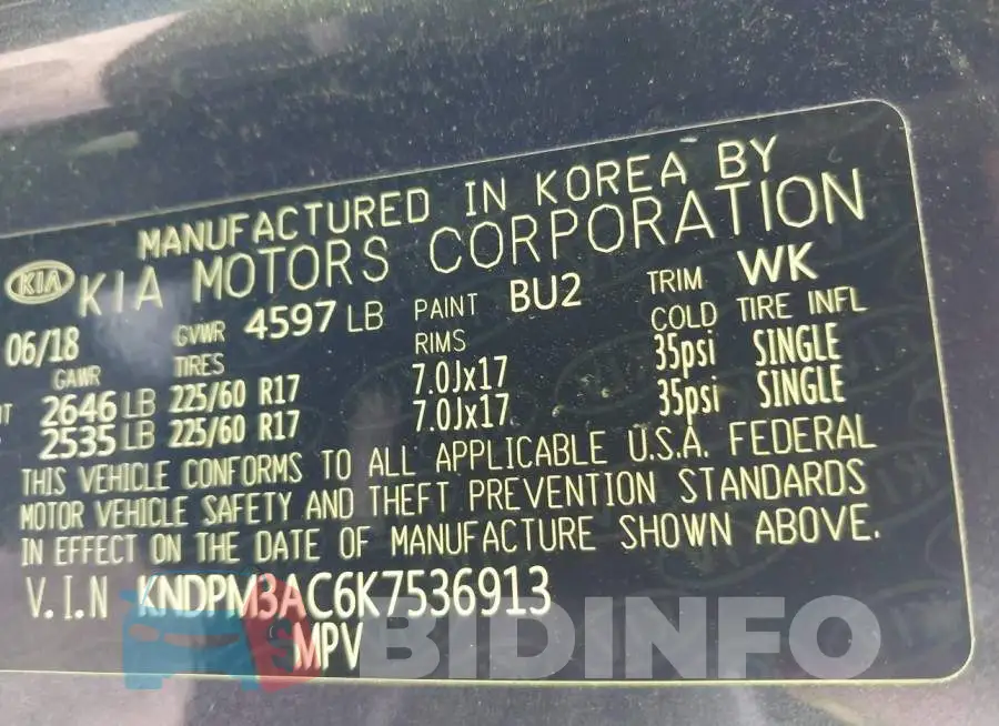 KNDPM3AC6K7536913 Photo# 9
