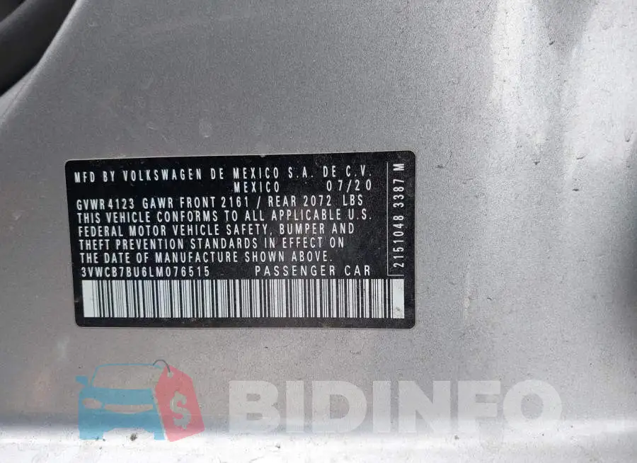 3VWCB7BU6LM076515 Photo# 9