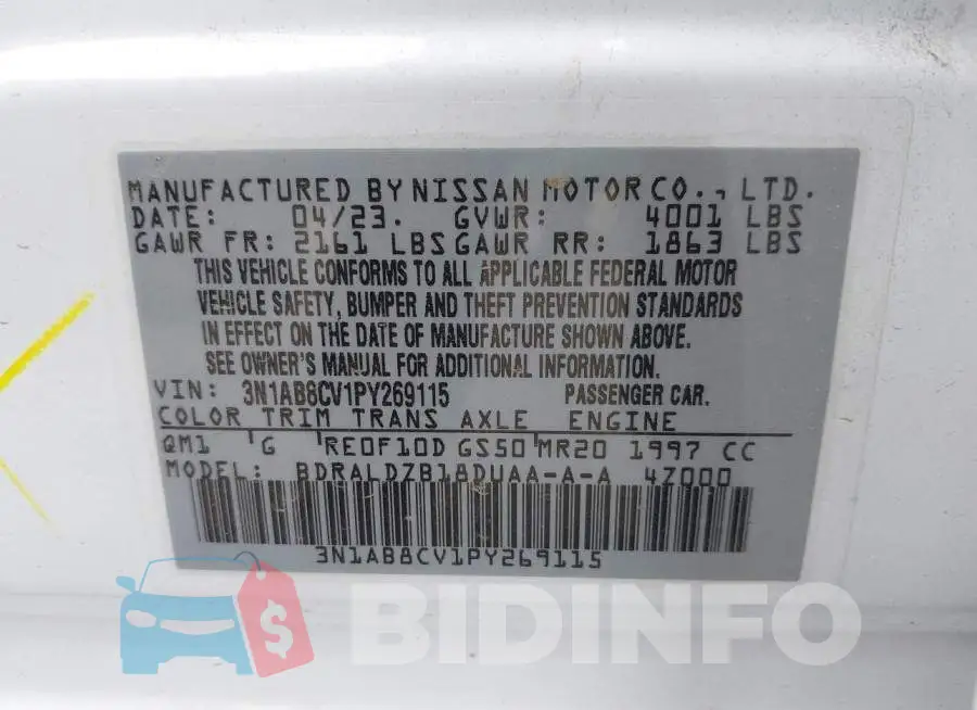 3N1AB8CV1PY269115 Photo# 9