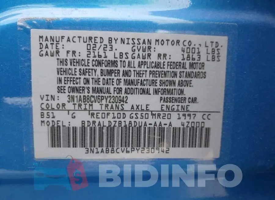 3N1AB8CV6PY230942 Photo# 9