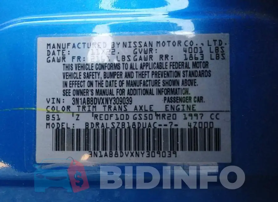 3N1AB8DVXNY309039 Photo# 9