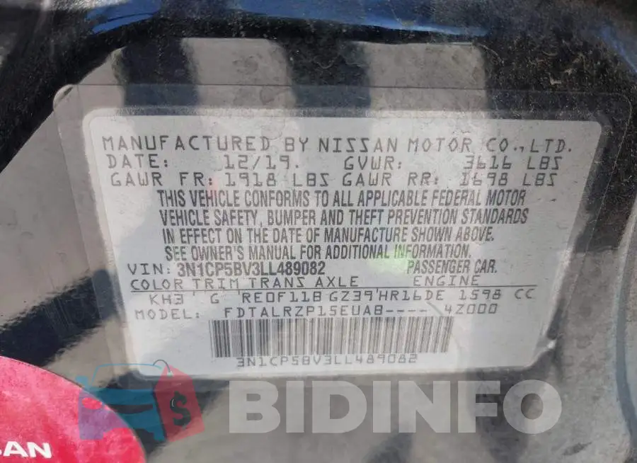 3N1CP5BV3LL489082 Photo# 9