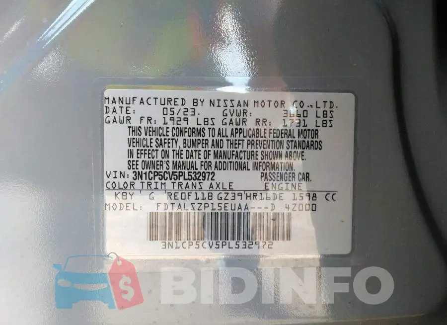 3N1CP5CV5PL532972 Photo# 9
