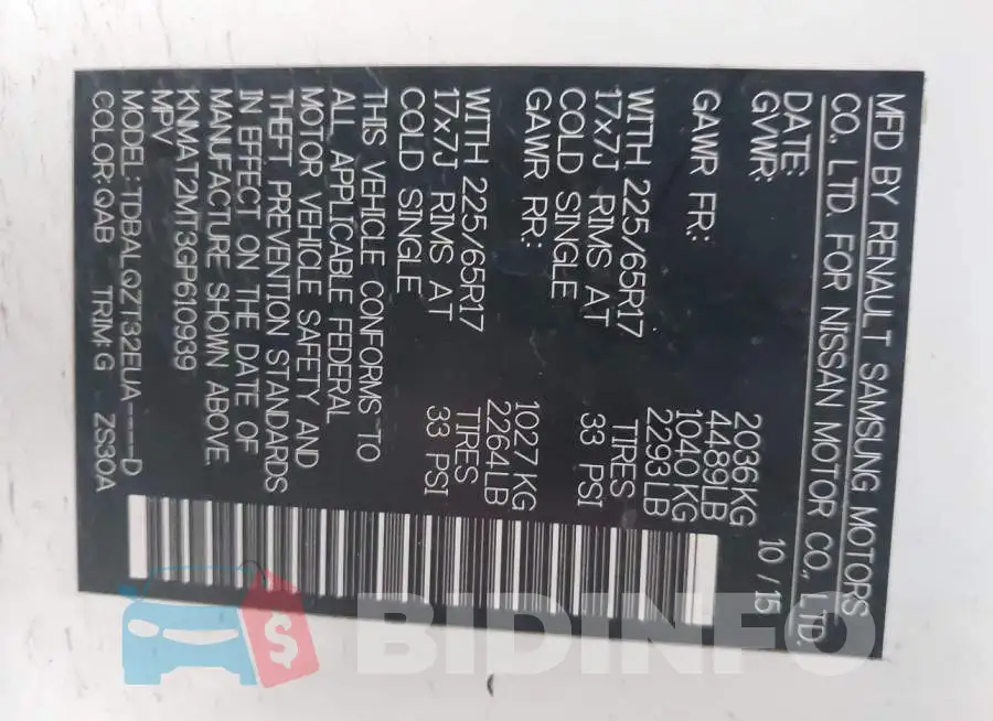 KNMAT2MT3GP610939 Photo# 9