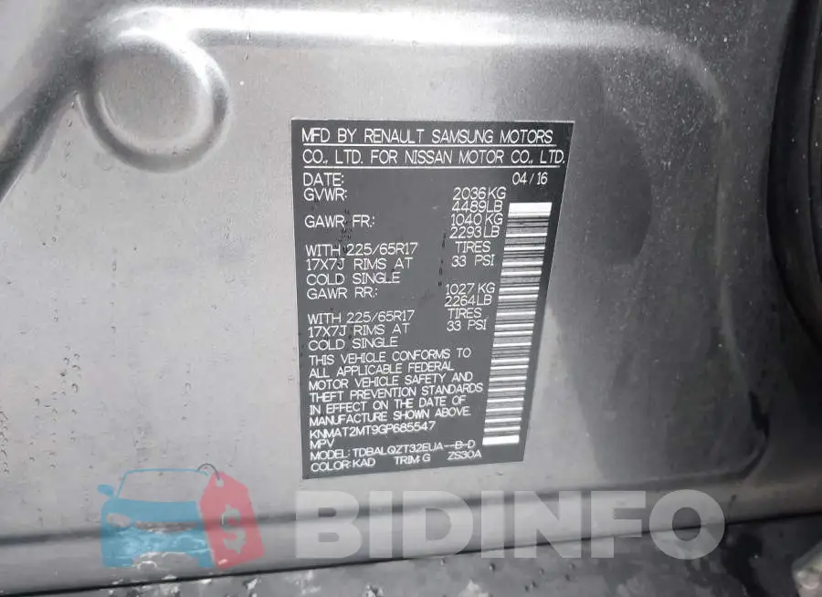 KNMAT2MT9GP685547 Photo# 9