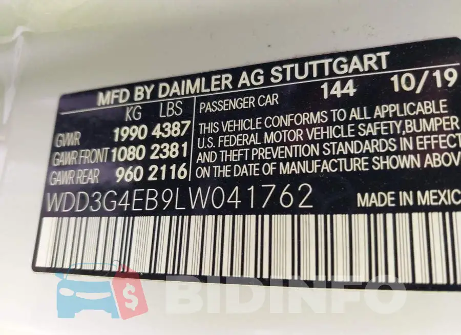 WDD3G4EB9LW041762 Photo# 9