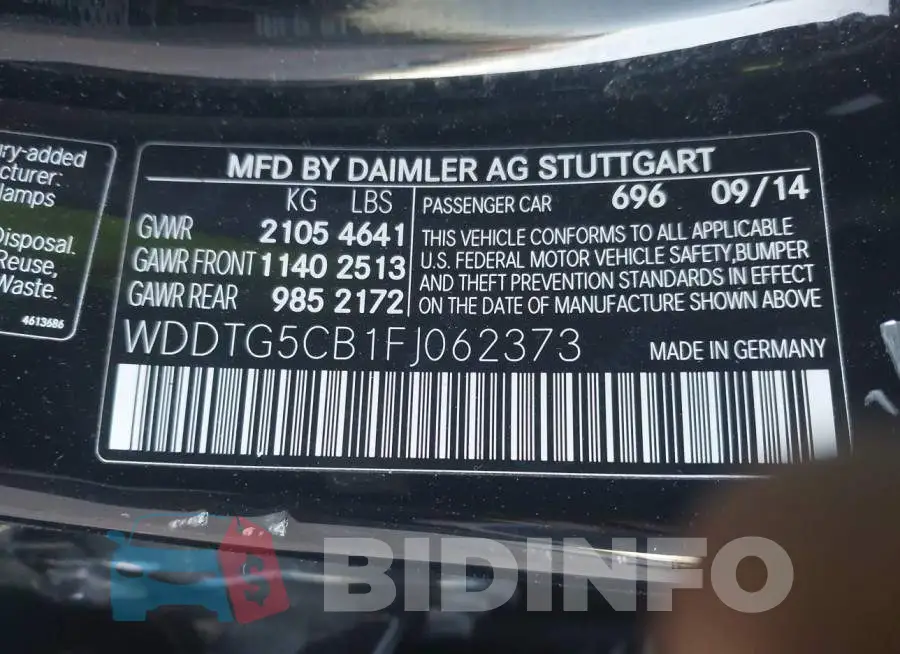 WDDTG5CB1FJ062373 Photo# 9