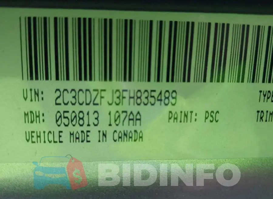 2C3CDZFJ3FH835489 Photo# 9