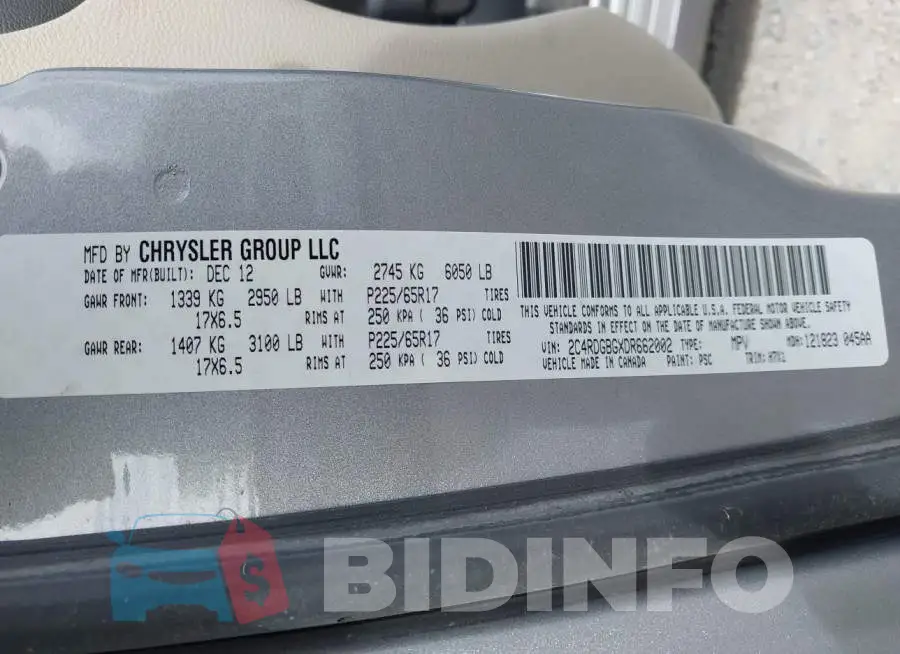 2C4RDGBGXDR662002 Photo# 9