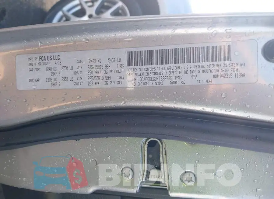 3C4PDCEG3FT698738 Photo# 9