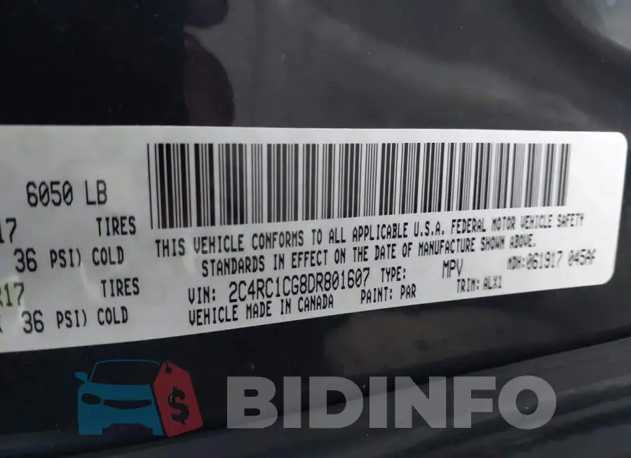 2C4RC1CG8DR801607 Photo# 9