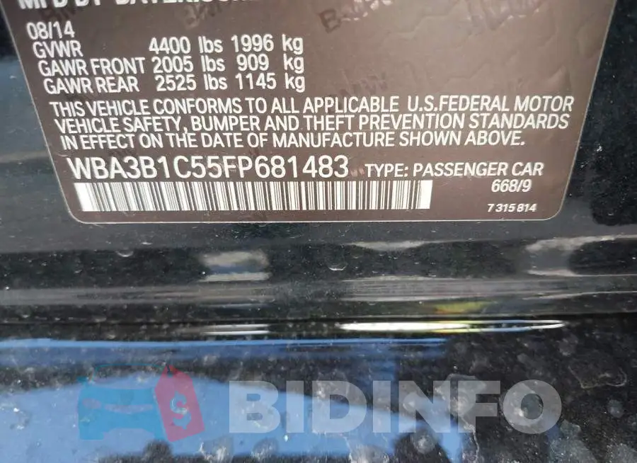 WBA3B1C55FP681483 Photo# 9